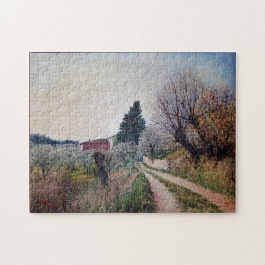 VROEGSTE SPRING IN HET VERNALESE/Toscaanse landsch Legpuzzel (Horizontaal)