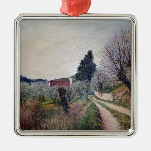 VROEGSTE SPRING IN HET VERNALESE/Toscaanse landsch Metalen Ornament (Voorkant)