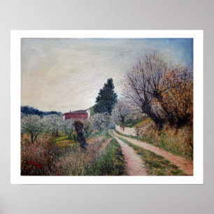 VROEGSTE SPRING IN HET VERNALESE/Toscaanse landsch Poster