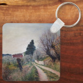VROEGSTE SPRING IN HET VERNALESE/Toscaanse landsch Sleutelhanger (Achterkant)