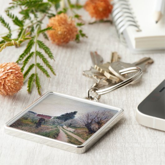 VROEGSTE SPRING IN HET VERNALESE/Toscaanse landsch Sleutelhanger (Zijkant)