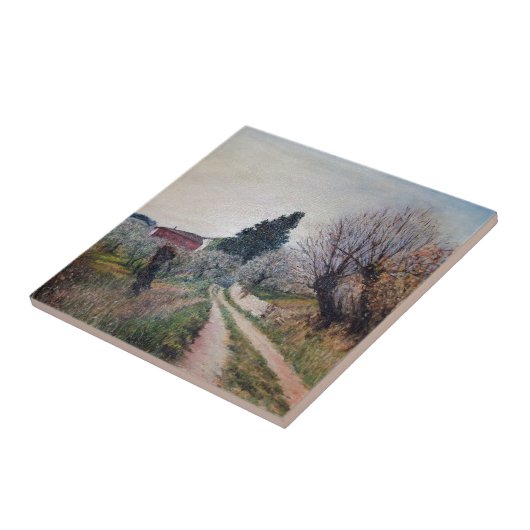 VROEGSTE SPRING IN HET VERNALESE/Toscaanse landsch Tegeltje (Zijkant)