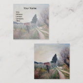 VROEGSTE SPRING IN HET VERNALESE/Toscaanse landsch Vierkante Visitekaartje (Voorkant / Achterkant)