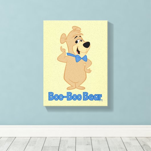 vroegtijdig Beer van Boo-Boo Canvas Afdruk (Insitu (Houten vloer))