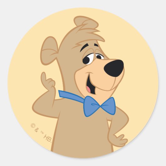 vroegtijdig Beer van Boo-Boo Ronde Sticker (Voorkant)