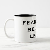 VROEGTIJDIG EN GEDOVEERD LEADER TWEEKLEURIGE KOFFIEMOK (Links)