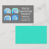 Vroegtijdig leercentrum Blauwe regenboog overdag Visitekaartje (Voorkant / Achterkant)