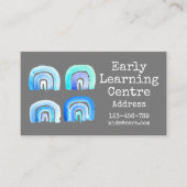 Vroegtijdig leercentrum Blauwe regenboog overdag Visitekaartje (Voorkant)