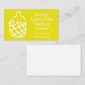 Vroegtijdig leercentrum Dagverzorgingsgeel Visitekaartje (Voorkant / Achterkant)