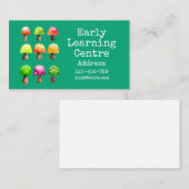 Vroegtijdig leren Visitekaartje voor dagverzorging (Voorkant / Achterkant)