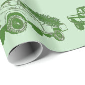 Vroegtijdige kerstwrappen, vrachtwagen, boom en ca cadeaupapier (Rol Hoek)