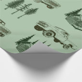 Vroegtijdige kerstwrappen, vrachtwagen, boom en ca cadeaupapier (Hoek)