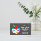 Vroegtijdige leermiddelvoorschoolse boekenworm visitekaartje (Staand voorkant)