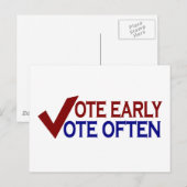 Vroegtijdige stemming briefkaart (Voorkant / Achterkant)
