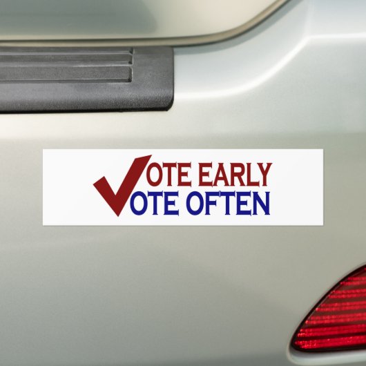 Vroegtijdige stemming bumpersticker (Op auto)