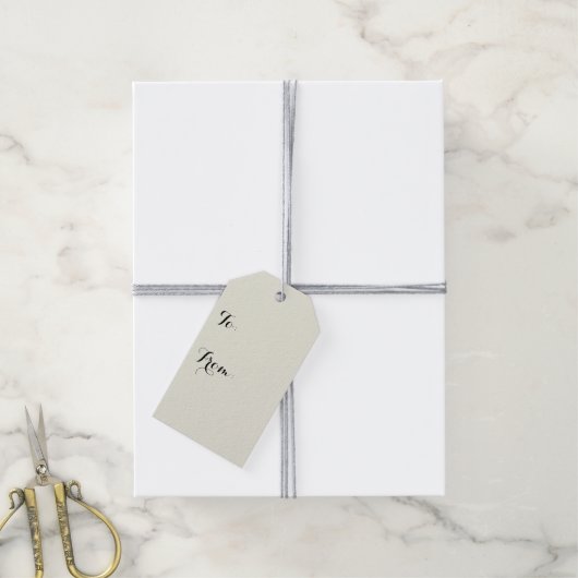 Vroeiende, vaste kleuren passen deze aan cadeaulabel (Met Touw)