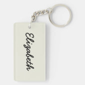 Vroeiende, vaste kleuren passen deze aan sleutelhanger (achterkant)