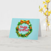 VroKerstlijk manifest Dutch Merry KerstGreeting Kaart (Gele Bloem)