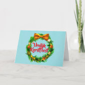 VroKerstlijk manifest Dutch Merry KerstGreeting Kaart (Voorkant)