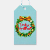 VroKerstlijk Nederlands Label met kerstcade Cadeaulabel (Voorkant)