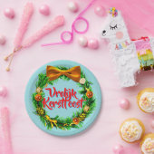 VroKerstlijk Nederlands Merry Kerstfeest 7" Papieren Bordje (Feest)