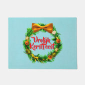 VroKerstlijk Nederlands Merry Kerstry Deurmat (Voorkant)