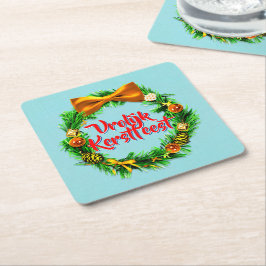 VroKerstlijk Nederlands Merry Kerstry Kartonnen Onderzetters