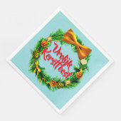 VroKerstlijk Nederlands Merry Kerstry Servet (Hoek)