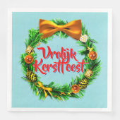 VroKerstlijk Nederlands Merry Kerstry Servet (Voorkant)