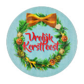 VroKerstlijk Nederlands Merry Kerstry Snijplank (Voorkant)