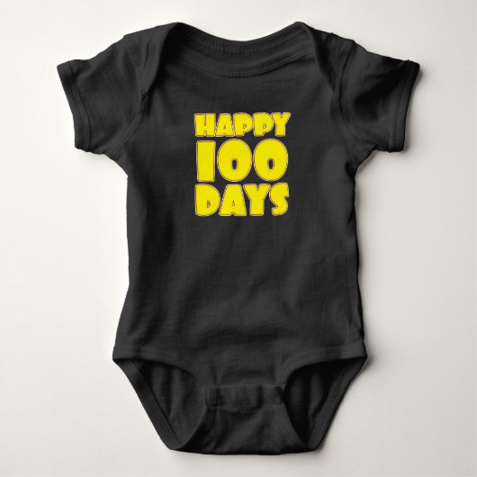 Vrolijk 100 dagen - 100 dagen gevierd bij baby romper (Voorkant)
