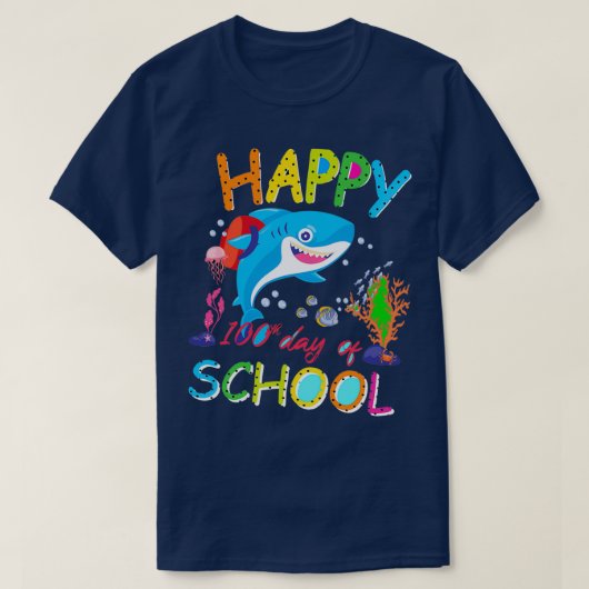Vrolijk 100 dagen op school 1 t-shirt (Design voorkant)