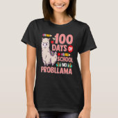 Vrolijk 100 dagen op school Geen probllama Llama 1 T-shirt (Voorkant)