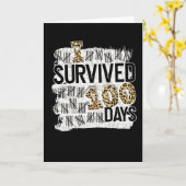 Vrolijk 100 dagen op school grappige aansteker 100 kaart (Gele Bloem)