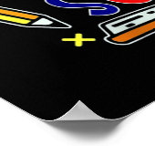 Vrolijk 100 dagen op school poster (Hoek)