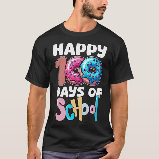 Vrolijk 100 dagen op school t-shirt (Voorkant)