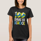 Vrolijk 100 dagen school 100e dag volleybalthee t-shirt (Voorkant)
