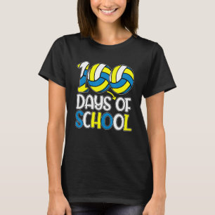 Vrolijk 100 dagen school 100e dag volleybalthee t-shirt