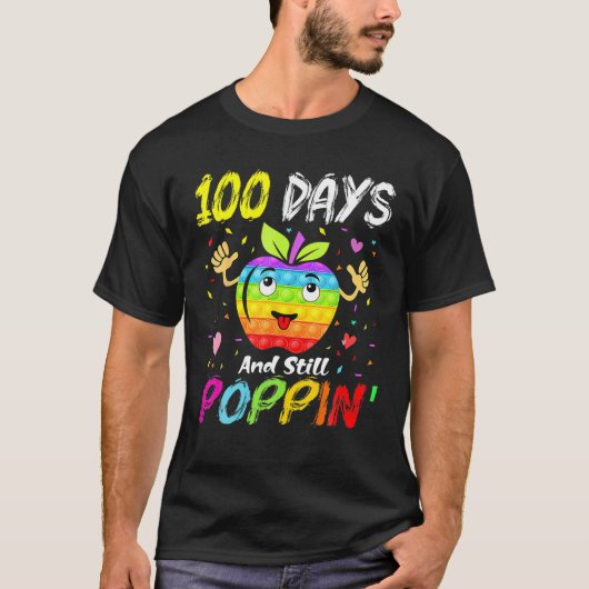 Vrolijk 100 dagen school en nog steeds papaveren 1 t-shirt (Voorkant)