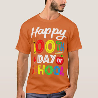 Vrolijk 100 dagen slimmer gelukkige 100e schooldag t-shirt
