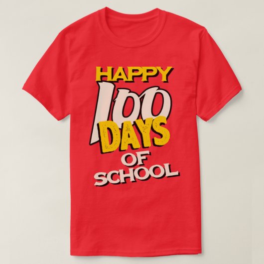 Vrolijk 100 schooldagen t-shirt (Design voorkant)