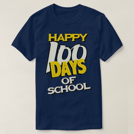 Vrolijk 100 schooldagen t-shirt (Design voorkant)