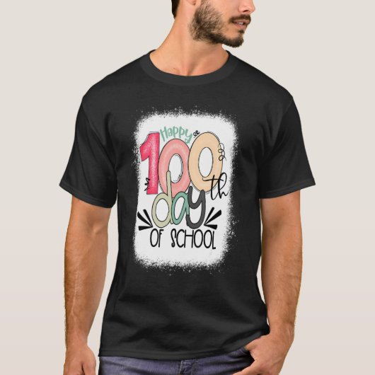 Vrolijk 100e dag schoolleraar 100 dagen t-shirt (Voorkant)