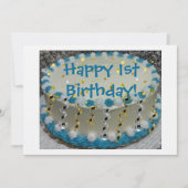 Vrolijk 1-Birthday! Kaart (Voorkant)
