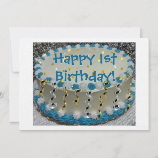 Vrolijk 1-Birthday! Kaart (Voorkant)