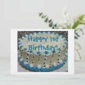 Vrolijk 1-Birthday! Kaart (Staand voorkant)