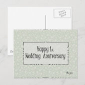 Vrolijk 1. Jubileum Briefkaart (Voorkant / Achterkant)