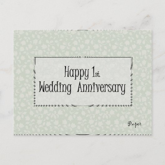 Vrolijk 1. Jubileum Briefkaart (Voorkant)