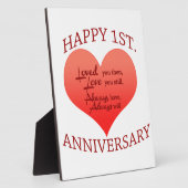 Vrolijk 1. Verjaardag Fotoplaat (Zijkant)