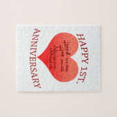 Vrolijk 1. Verjaardag Legpuzzel (Horizontaal)